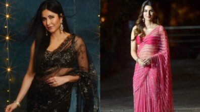 Katrina Kaif to Kriti Sanon: Celebs’ sheer sarees from Diwali celebrations