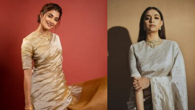 Keerthy Suresh and Pooja Hegde in a fashion faceoff: Who has got the best metallic saree?