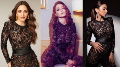 Kiara Advani, Rakul Preet Singh, And Hina Khan Rocking The See-Through Black Embroidered Jumpsuits In Different Styles