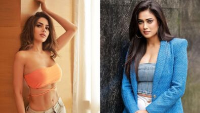 KKK Divas Sensuality Challenge: Nikki Tamboli in strapless bralette top Vs Shweta Tiwari in blue jacket and deep-neck top, who’s your favourite? (Vote Now)