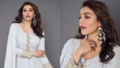 Love And Light: Kajal Aggarwal Sizzles The White Embellished Anarkali With Bold Earrings