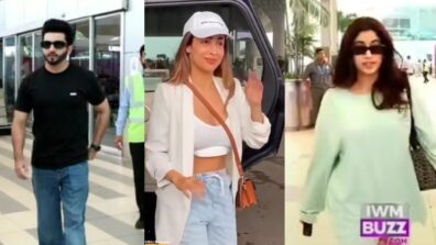 Malaika Arora, Dheeraj Dhoopar, And Janhvi Kapoor Get Papped At Airport Slaying The Comfy Outfit For Their Travel Style Look