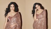 Malavika Mohanan is ultimate sight to behold in golden brown strapless glittery saree, we can’t stop staring