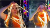 “Meri Atma Batkegi” Rakhi Sawant Ties Herself With Lights, Fans Says Overacting Ki Dukaan