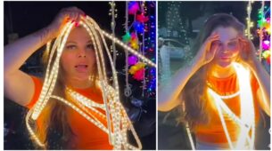 “Meri Atma Batkegi” Rakhi Sawant Ties Herself With Lights, Fans Says Overacting Ki Dukaan