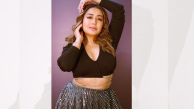 Neha Kakkar Looks Hot In Sequin Skirt With Black Crop Top