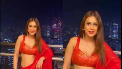 Watch: Nia Sharma flaunts curvaceous midriff in red blouse and saree, netizens sweat seeing gorgeous red lipstick