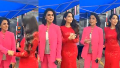 Nora Fatehi And Neetu Kapoor Pose For Paps Impressing Fans With Their Cute Bond