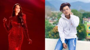 Nora Fatehi is oozing ‘red cherry cheesecake’ vibes in gorgeous red glittery long gown outfit, ‘influencer’ Riaz Aly loves it