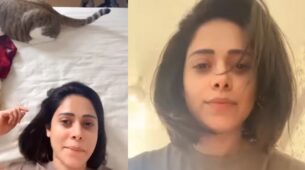Nushrratt Bharuccha Has Fun With Her Cat Lola, Calls It Tom And Jerry Moment