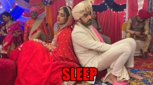 On set masti: Karan V Grover and Sayli Salunkhe sleep during their on-screen wedding