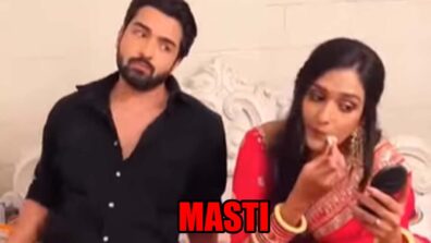 On set masti: Rohit Suchanti pulls Bhagya Lakshmi co-star Aishwarya Khare’s leg in latest video, check now