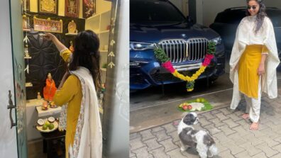 On The Occasion Of Dussehra Keerthy Suresh Shares Beautiful Pictures As She Worships Her Car, Take A Look