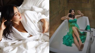 Ouch On The Couch: Kanika Mann chills in private bathtub, Neha Sharma wraps bathrobe in hot photo