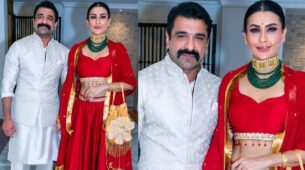 Pavitra Punia And Eijaz Khan’s Glowing Diwali Party 2022 In Red And White Like Bride And Groom