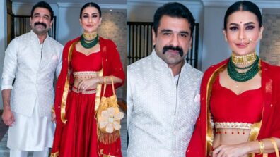 Pavitra Punia And Eijaz Khan’s Glowing Diwali Party 2022 In Red And White Like Bride And Groom