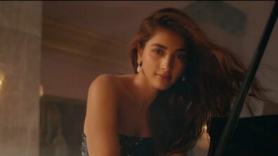 Pooja Hegde looks straight out from fairytale in sequinned black strapless gown