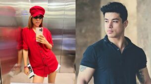 Swalala: Nia Sharma burns oomph quotient on internet in red casual shirt and no-pant look, ‘impressed’ Pratik Sehajpal leaves special comment