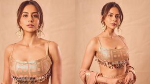 Rakul Preet Singh Aced The Pink Manish Malhotra Designed Lehenga Giving Glamorous Looks