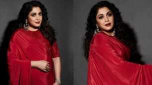 Ramya Krishnan Gives Us 90s Vibe In Red Saree And Looks Ethereal