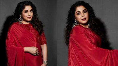 Ramya Krishnan Gives Us 90s Vibe In Red Saree And Looks Ethereal