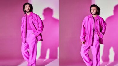 Ranveer Singh smears his fashion quotient with purple pink, fans go baffled