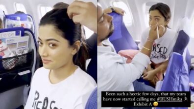 Rashmika Mandanna Does Her Makeup And Hair In Flight As She Flies To Ahmedabad