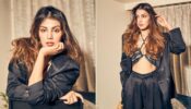 Rhea Chakraborty Looks Classy And Bossy In Black Pantsuit