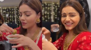 Watch: Rubina Dilaik has a major OOPS moment while eating panipuri, see full video