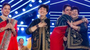 Rupali Ganguly Poses With Falguni Pathak And Makes Crowd Crazy With Her Famous Dialogue “Aapko Kya”