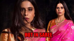 Sai Tamhankar stabs hearts in pink silk saree, fans can’t stop drooling