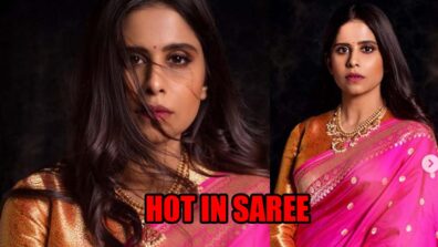 Sai Tamhankar stabs hearts in pink silk saree, fans can’t stop drooling