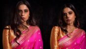 Sai Tamhankar’s Pink Saree Look Steals Our Hearts Towards Her Style Game