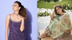 Sara Ali Khan and Kriti Kharbanda share droolworthy snaps in stylish ethnic avatars, fans love it