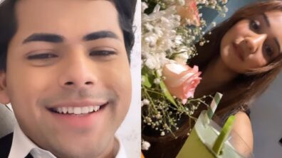 Selfie Game On Fire: Siddharth Nigam flaunts ‘clean shaven’ look with broad smile, Ashi Singh brings special flower bouquet