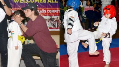 Shah Rukh Khan Kisses Taimur Ali Khan And Gives Him Medal At Taekwondo Training Academy