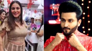 Kundali Bhagya Diwali Special Fashion: Shraddha Arya is stunning in shimmery blouse and lehenga, Dheeraj Dhoopar rocks red shimmery sherwani