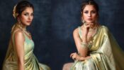 Shehnaaz Gill’s Elevating Glam In Green Traditional Kanjivaram For Event Look
