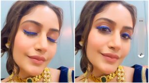 Sherdil Shergill: Surbhi Chandna looks droolworthy in gorgeous blue ethnic outfit with blue eyeliner, we are crushing