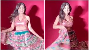 Shilpa Shetty Kundra’s bright floral appliqué lehenga could be your perfect festival pick