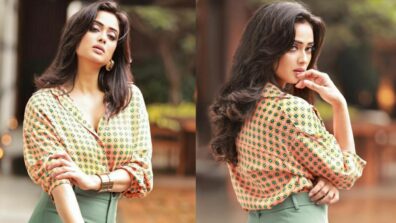 Shweta Tiwari is fire in floral print peach shirt and olive pants, Rashami Desai says ‘The now’