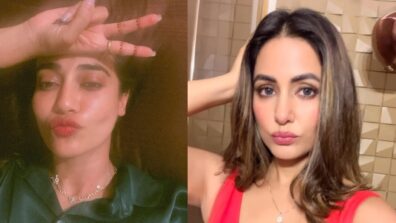 Cuties: Surbhi Jyoti and Hina Khan show the perfect pouts