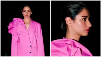 Tamannaah Bhatia Looks Classy In Pink Oversized Pantsuit