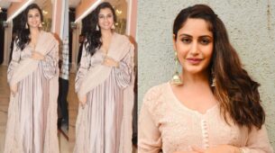 Tejasswi Prakash And Surbhi Chandna Twin In Beige Ethnic Attire Giving Festive Vibes
