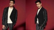 Thank God Promotions: Sidharth Malhotra looks dapper in black striped pant suit, Kiara Advani loves it