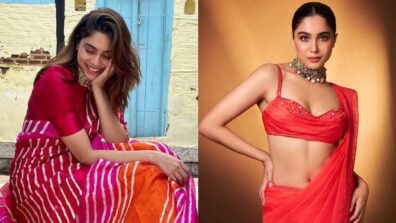 Times Sharvari Wagh Soared Hotness In Fiesty Red Sarees