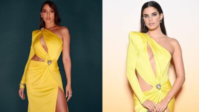 Sara Sampaio Or Nora Fatehi: Who Rocked The Sultry One-Shoulder Cut-Out Bright Yellow Gown?