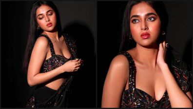 Uff Haye Garmi: Tejasswi Prakash burns oomph game in sensuous black saree, fans in awe