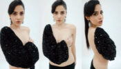Urfi Javed Goes Backless In A Black Sequin One-shoulder Outfit And Looks Hot