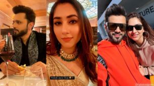 Videsh Me Desi: Disha Parmar and Rahul Vaidya give double dose of traditions in saree and ethnic kurta in London